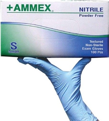 GLOVES BLUE NITRILE BOX OF 100